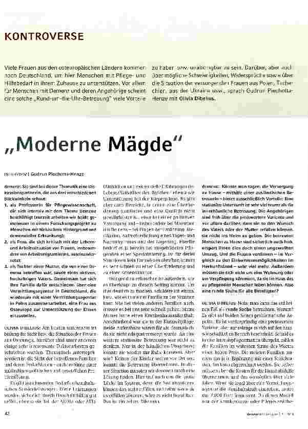 Vorschauseite 1: Moderne Mägde