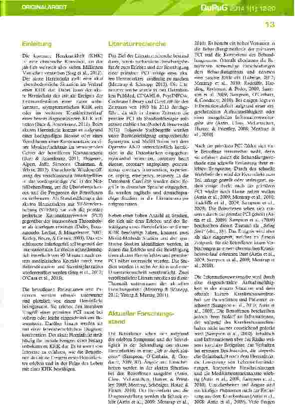 Vorschauseite 2: Der Beginn eines chronischen Krankheitsverlaufs infolge eines akuten Herzinfarktes - Eine Grounded Theory Studie