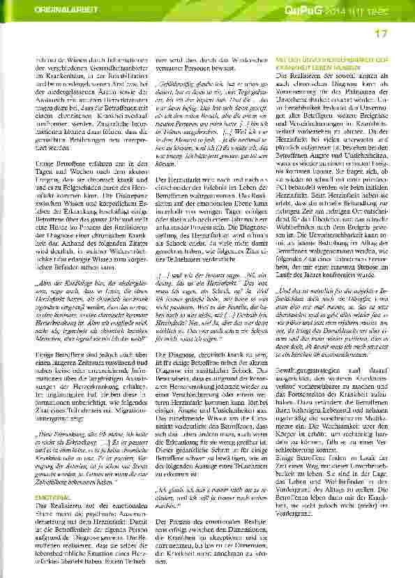 Vorschauseite 6: Der Beginn eines chronischen Krankheitsverlaufs infolge eines akuten Herzinfarktes - Eine Grounded Theory Studie