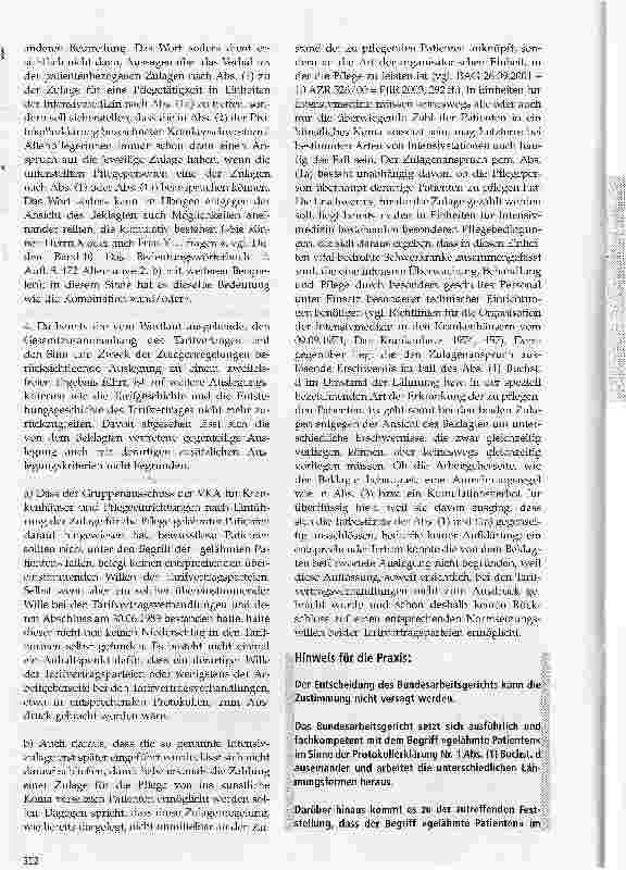 Vorschauseite 4: Pflegezulage - gelähmte Patienten