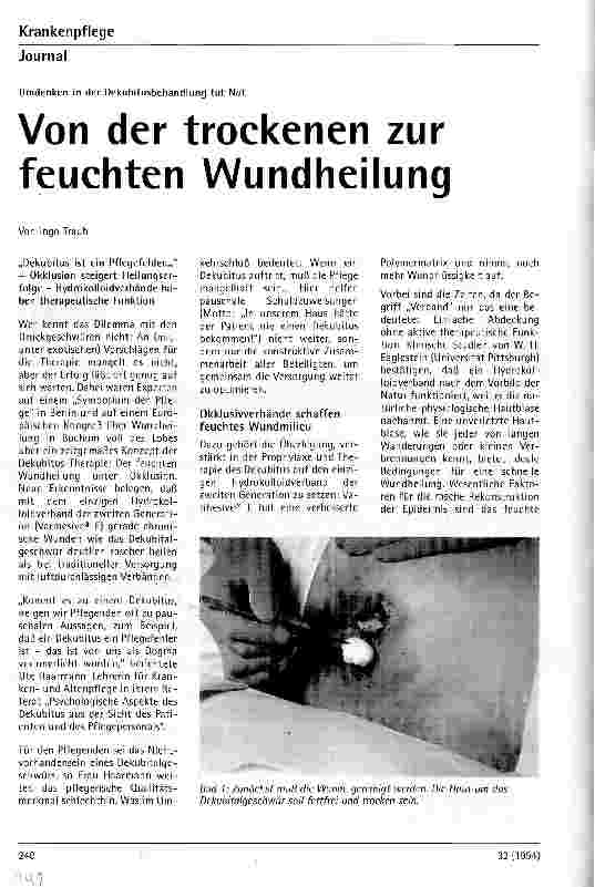 Vorschauseite 1: Von der trockenen zur feuchten Wundheilung