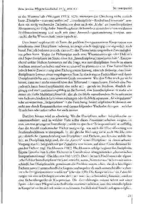 Vorschauseite 6: Das Programm Interdisziplinarität. Überlegungen zu einem wissenschaftspolitischen Großbegriff