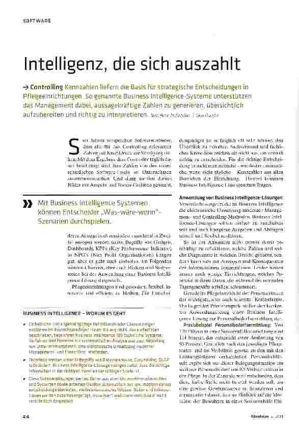 Vorschauseite 1: Intelligenz, die sich auszahlt
