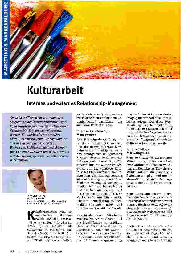 Vorschauseite 1: Kulturarbeit