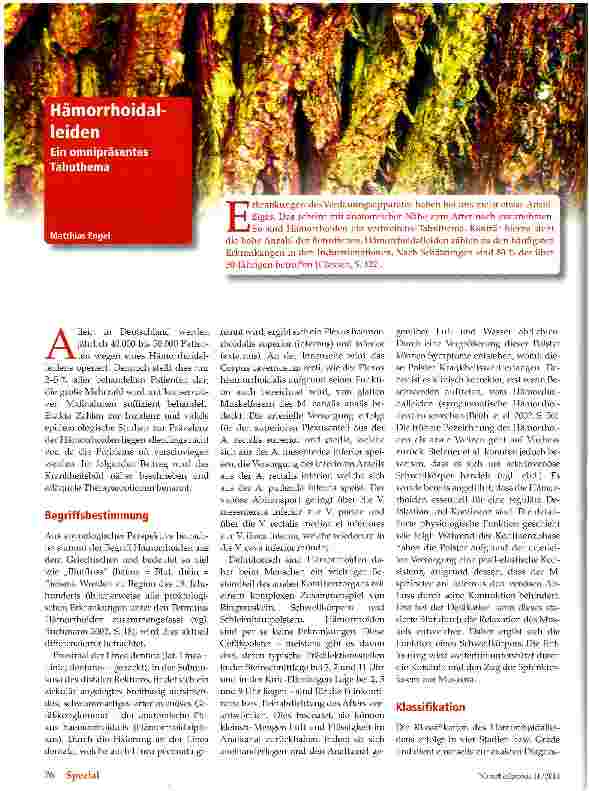 Vorschauseite 1: Hämorrhoidalleiden Ein omnipräsentes Tabuthema
