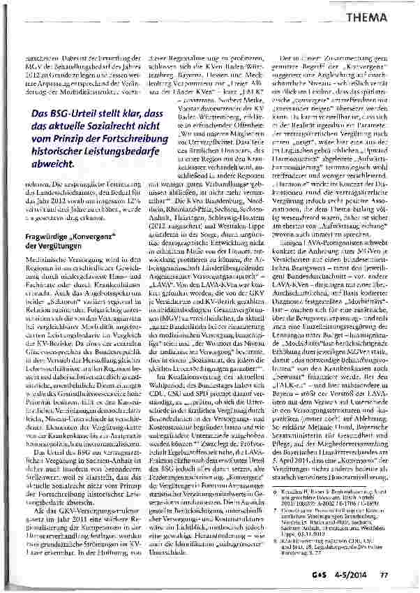 Vorschauseite 3: Vertragsärztliche Vergütung: Morbide Aufwärtsangleichung?