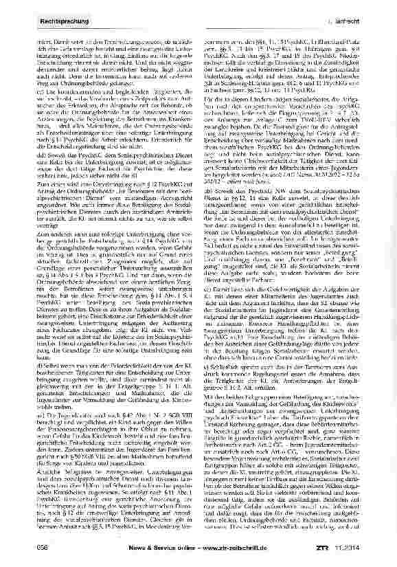 Vorschauseite 3: Eingruppierung eines Sozialarbeiters im Sozialpsychiatrischen Dienst (NRW) BAT § 22; TVöD/VKA Anhang zur Anlage C; PsychKG NRW§1, §12, §14