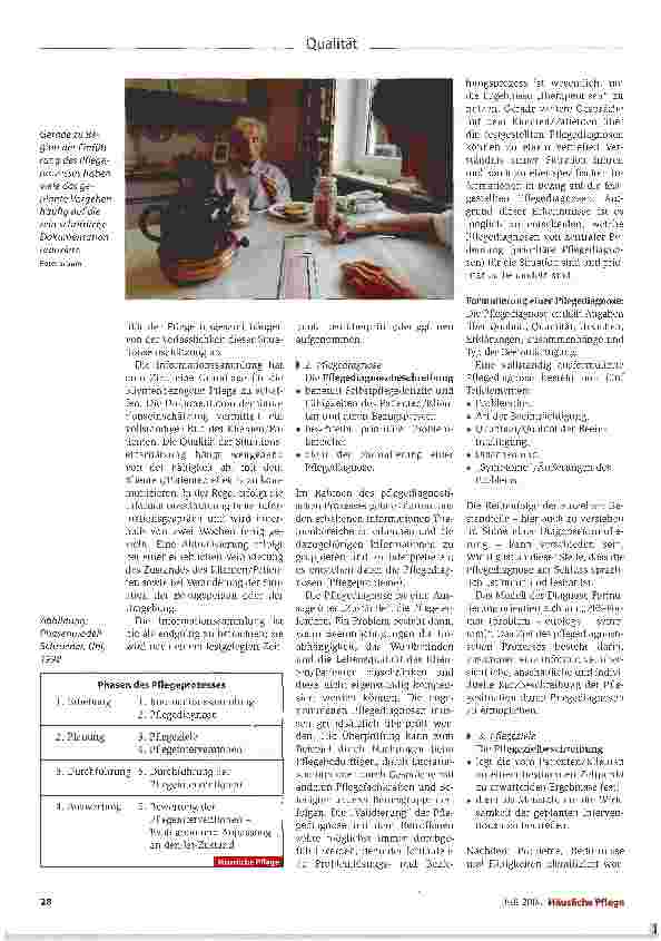Vorschauseite 3: Pflege: ein dynamischer ProzessQualitätDer Pflegeprozess als Professionalisierungsinstrument