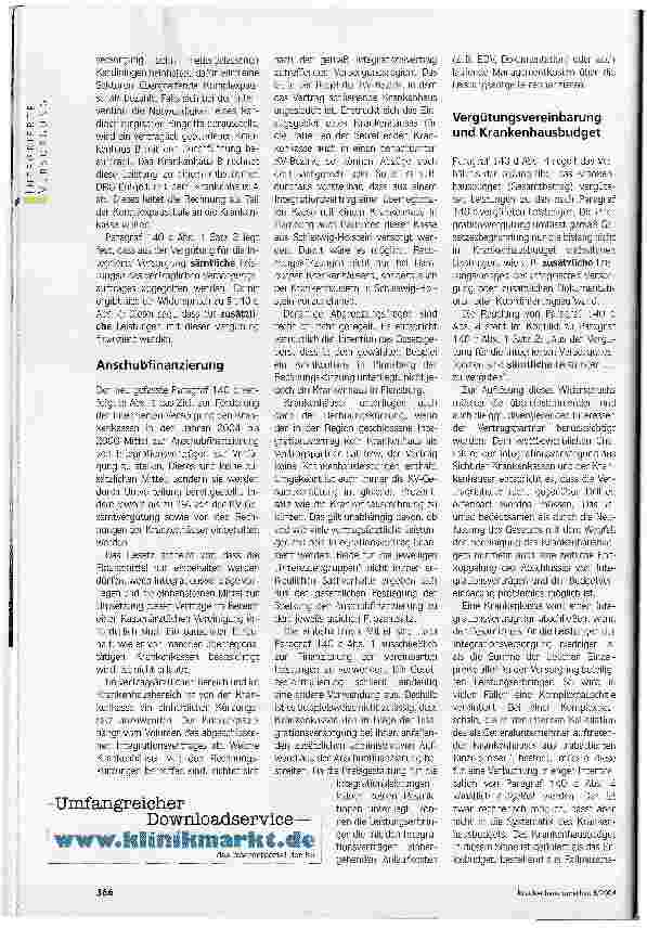 Vorschauseite 2: Umgang mit widersprüchlichen RegelungenIntegrationsversorgung - Anschubfinanzierung, Entgelte und Erlösbudget