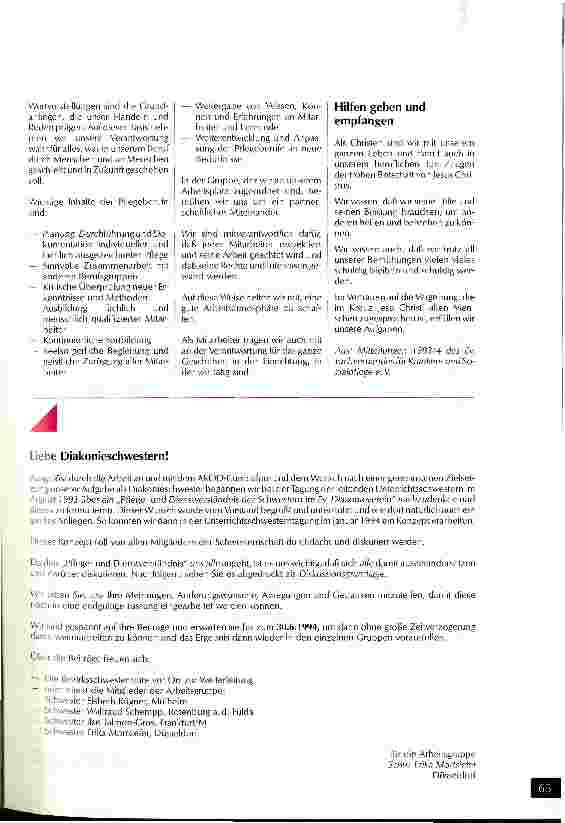 Vorschauseite 5: Der Auftrag des Evangeliums im Pflegeberuf Gedanken zur Grundlage und zum Sinn einer christlichen Ethik f.Pflegeberufe