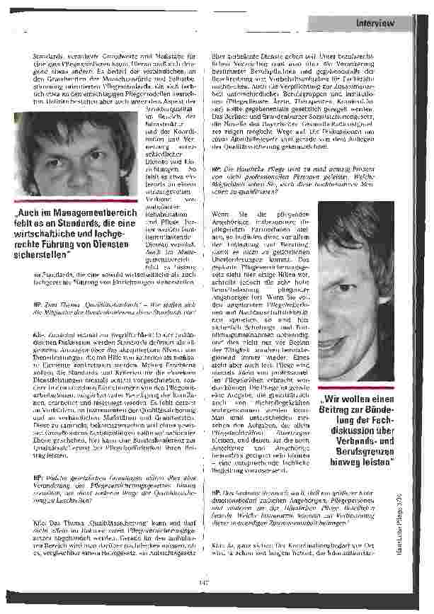 Vorschauseite 2: Der weitgehenden Beliebigkeit in der Pflege entgegentreten... Interview m. Prof.Dr.Th.Klie