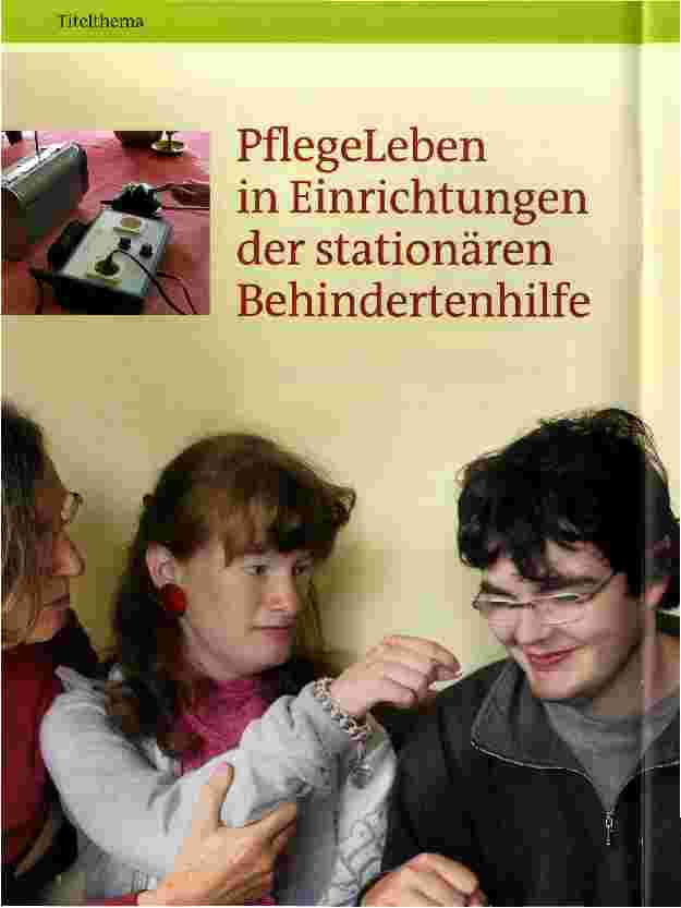 Vorschauseite 1: PflegeLeben in Einrichtungen der stationären Behindertenhilfe