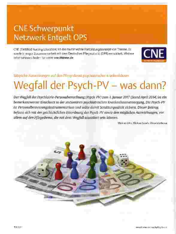 Vorschauseite 1: Wegfall der Psych-PV - was dann?