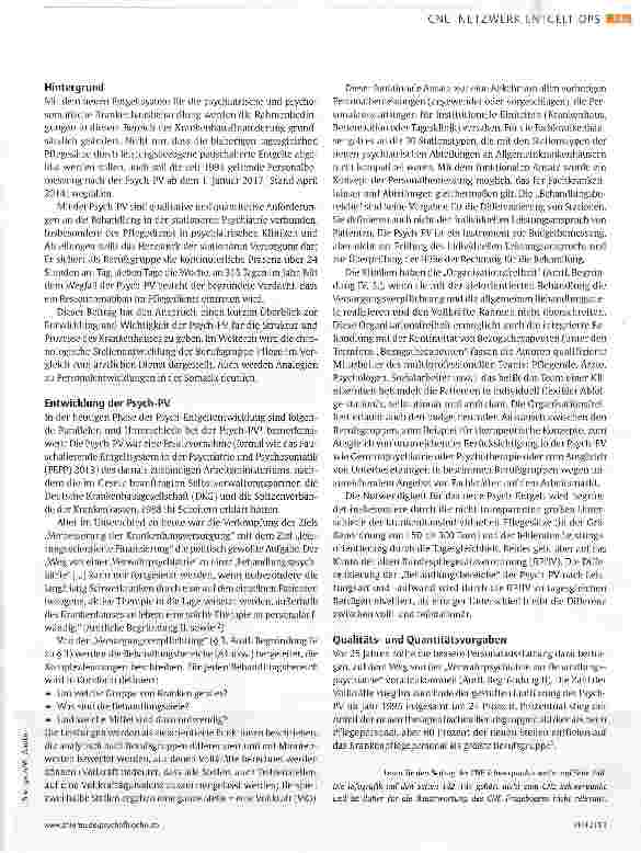 Vorschauseite 2: Wegfall der Psych-PV - was dann?