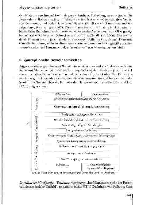 Vorschauseite 5: Palliative Care und Dementia Care -Gemeinsamkeiten und Unterschiede zweier innovativer Versorgungskonzepte im Lichte der Entwicklung in Deutschland