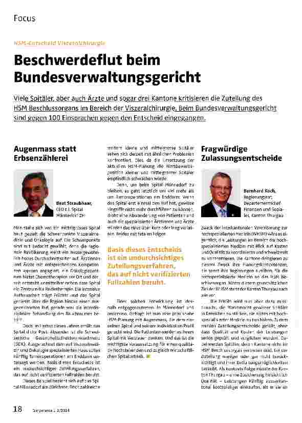 Vorschauseite 1: Beschwerdeflut beim Bundesverwaltungsgericht