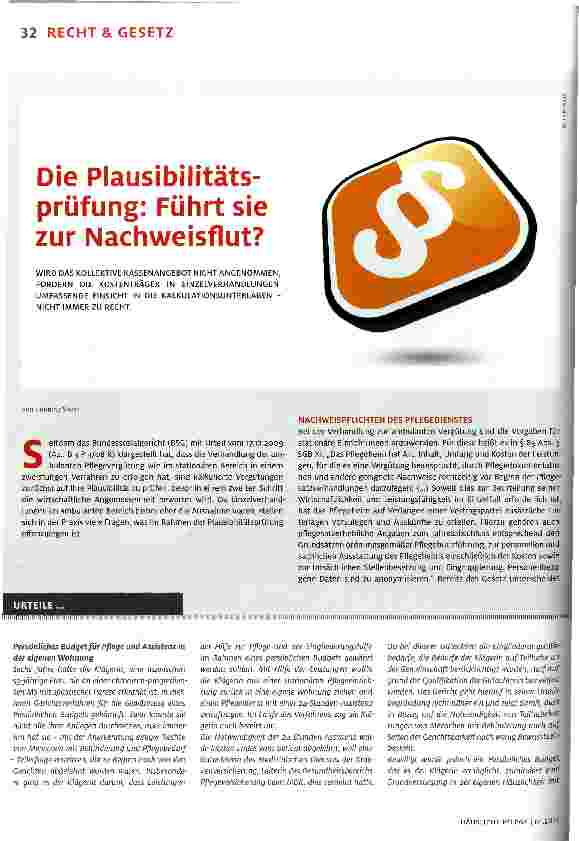 Vorschauseite 1: Die Plausibilitäts-prüfung: Führt sie zur Nachweisflut?