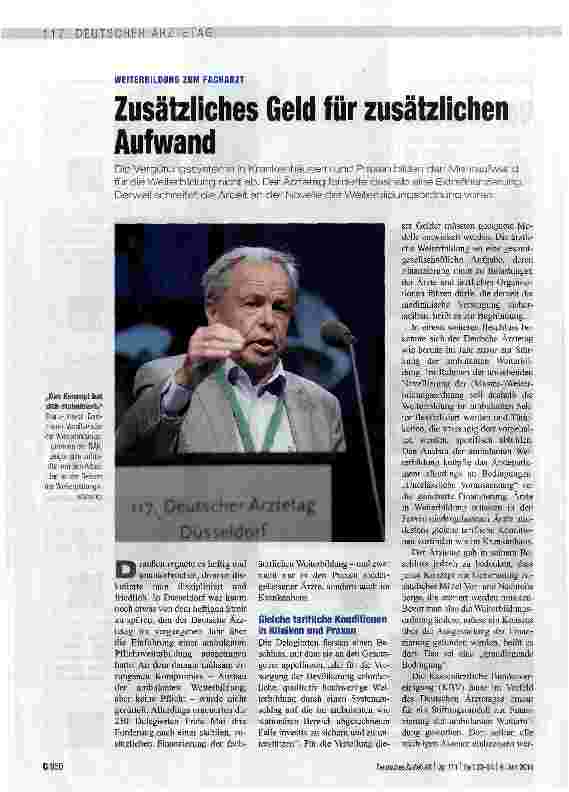 Vorschauseite 1: Zusätzliches Geld für zusätzlichen Aufwand