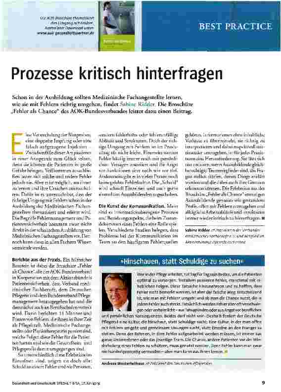 Vorschauseite 1: Prozesse kritisch hinterfragen