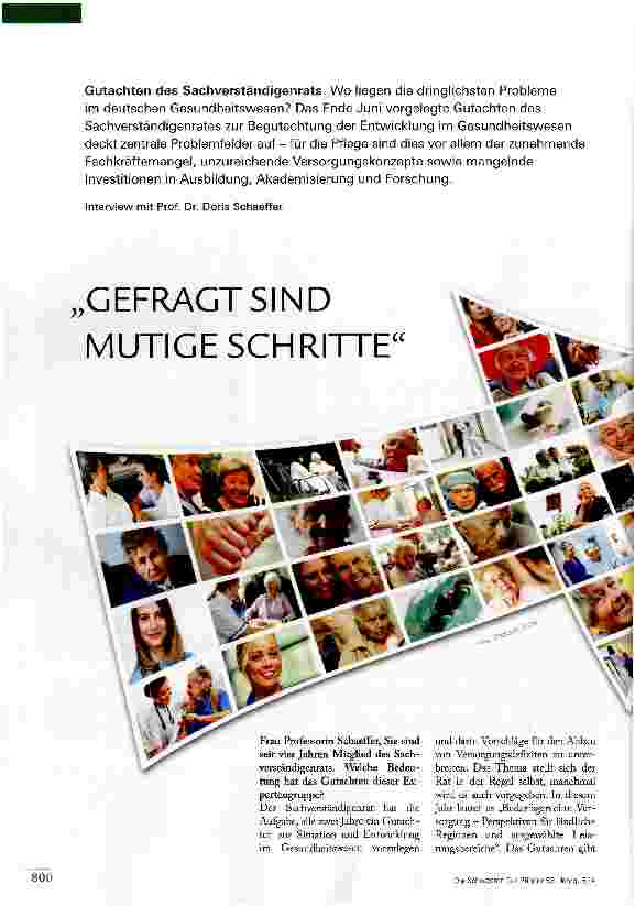 Vorschauseite 1: GEFRAGT SIND MUTIGE SCHRITTE