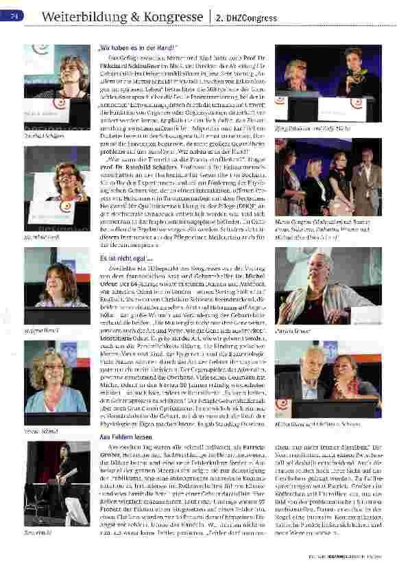 Vorschauseite 3: 2. DHZCongress in Hannover Hebammenkunst -das Wissen nutzen