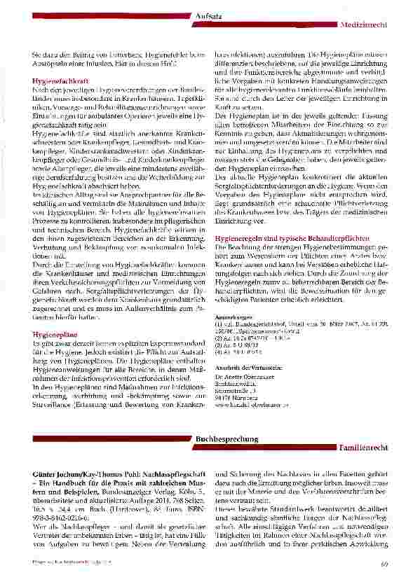 Vorschauseite 3: Hygiene in Arztpraxis und Krankenhaus