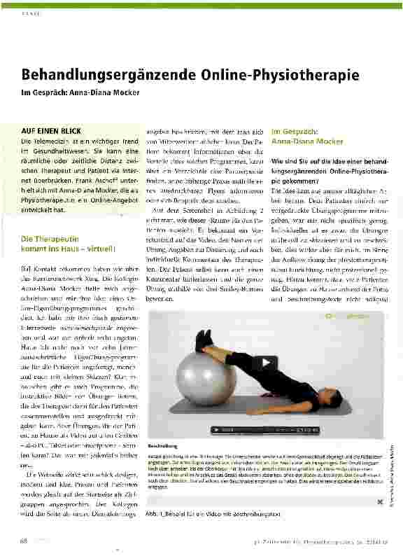 Vorschauseite 1: Behandlungsergänzende Online-Physiotherapie