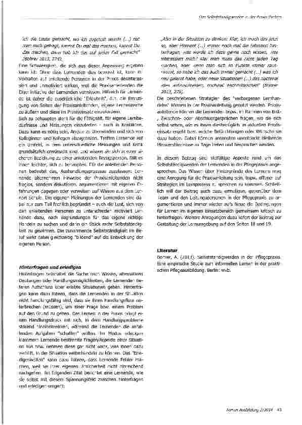 Vorschauseite 4: Das Selbstständigwerden in der Praxis fördern