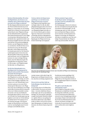 Vorschauseite 2: Zukunftspakt Pflege: Hessens Gesundheitsministerin Diana Stolz im Interview