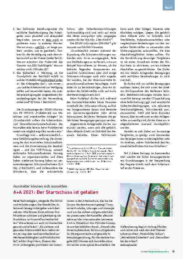 Vorschauseite 3: Probebetrieb und Betreiber verantwortung