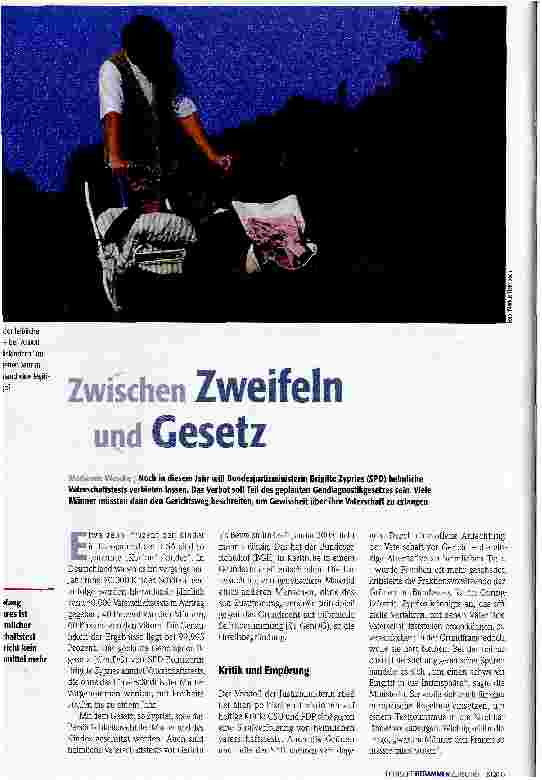 Vorschauseite 1: Zwischen Zweifeln und Gesetz