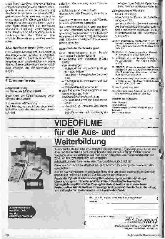 Vorschauseite 4: Recht in Pflege und Betreuung; 8. Folge: Recht des Patienten auf Selbstbestimmung und die Einwilligung in Pflege und Behandlung