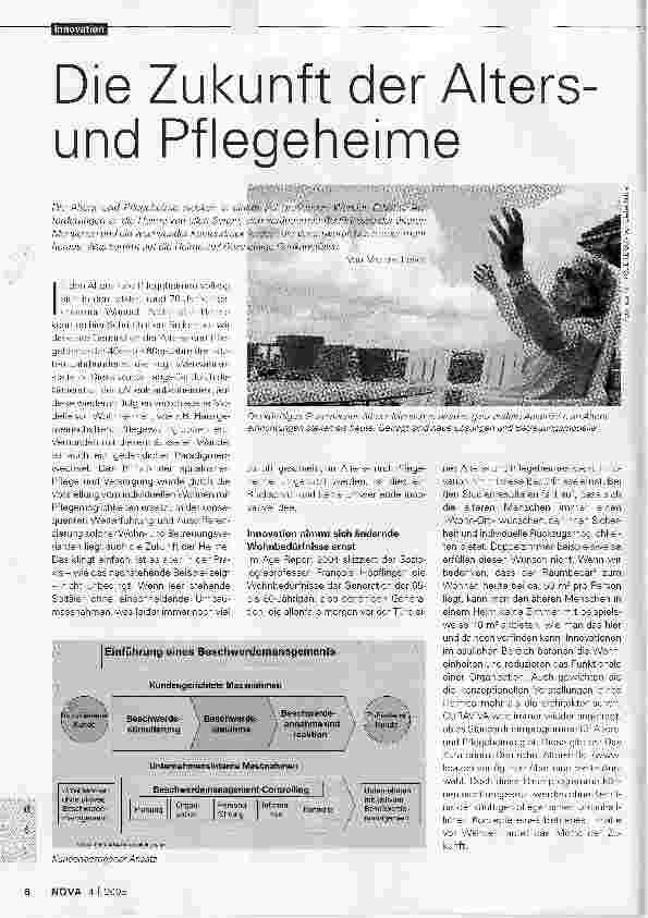 Vorschauseite 1: Die Zukunft der Altersund Pflegeheime