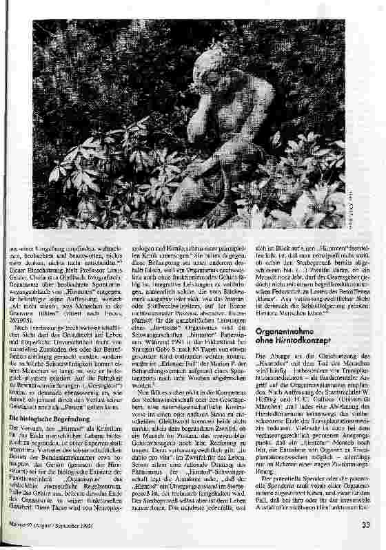 Vorschauseite 2: Der andere Tod Zur Kontroverse um das Hirntodkonzept