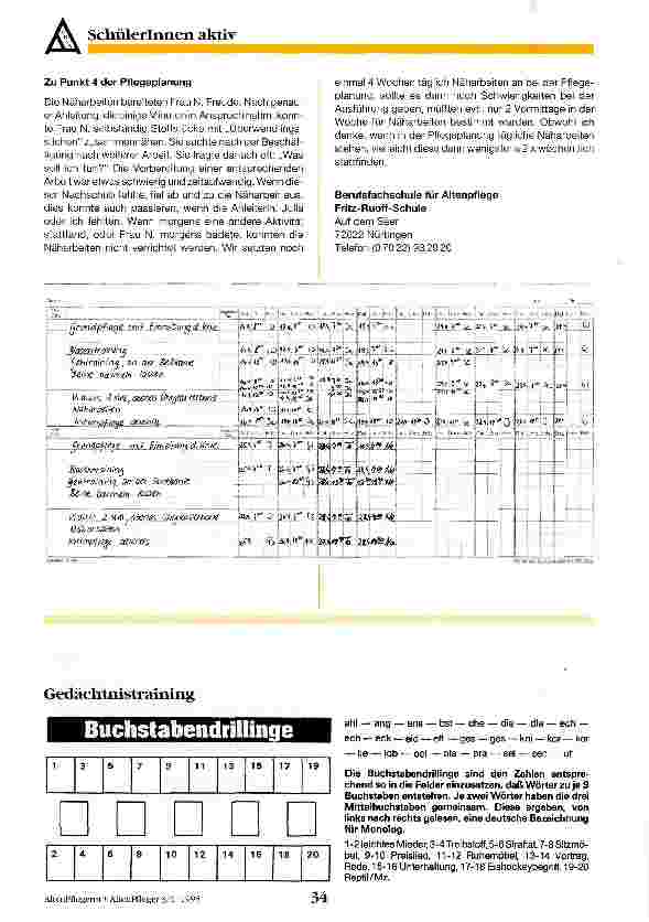 Vorschauseite 3: Pflegeplanung in der Ausbildung Umsetzen von Theorie in Praxis