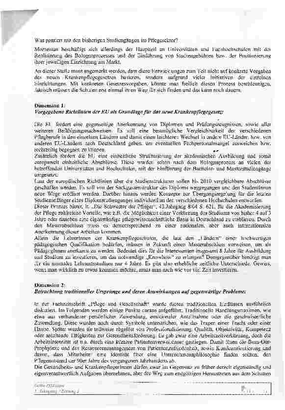 Vorschauseite 2: Wie hat das neue Krankenpflegegesetz die Praxis verändert?