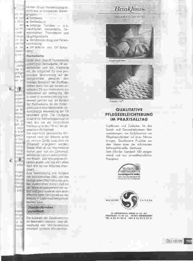 Vorschauseite 3: Ökonomisch und ökologisch vernünftig planen Auswahlkriterien zur Beschaffung von Krankenhaustextilien