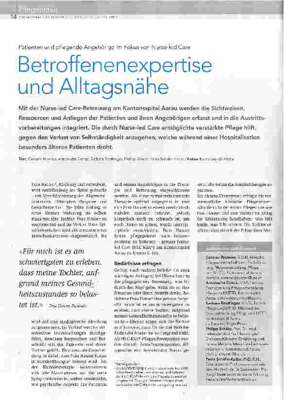 Vorschauseite 1: Betroffenenexpertise und Alltagsnähe