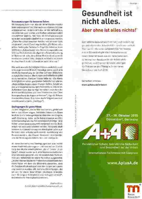 Vorschauseite 4: Alternsgerechtes Arbeiten Bewegung im Team