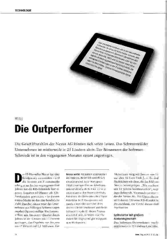Vorschauseite 1: Die Outperformer