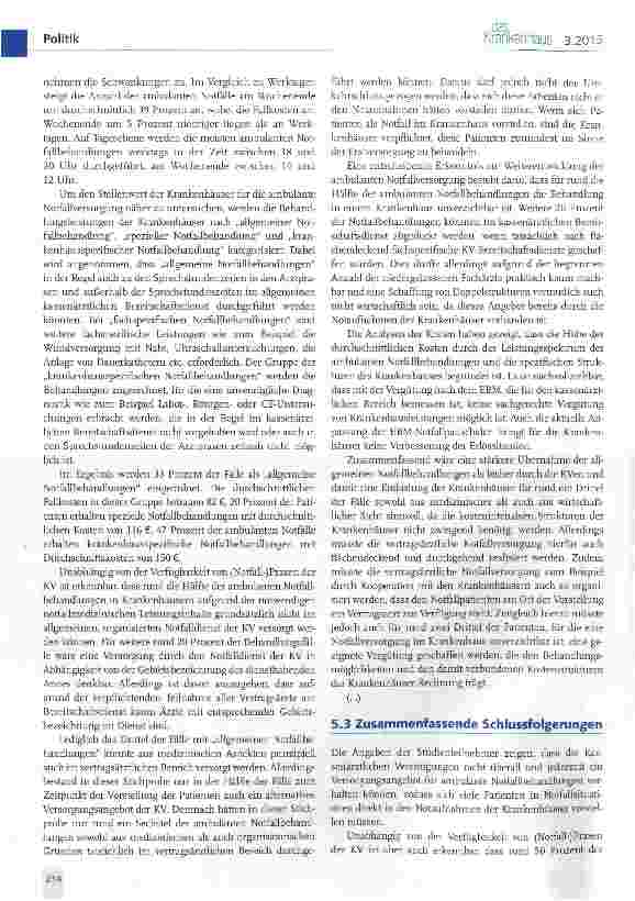Vorschauseite 5: Milliardendefizit bei ambulanter Notfallversorgung