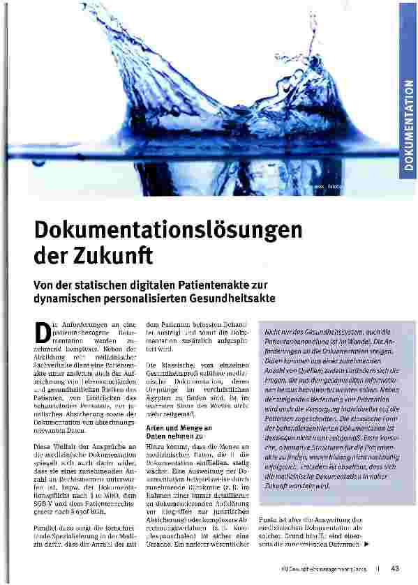 Vorschauseite 1: Dokumentationslösungen der Zukunft