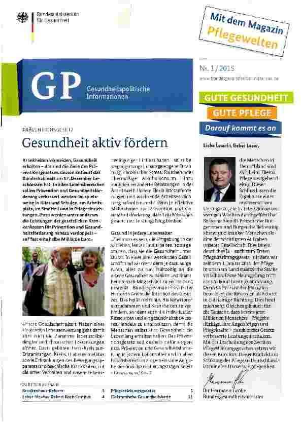 Vorschauseite 1: Gesundheit aktiv fördern