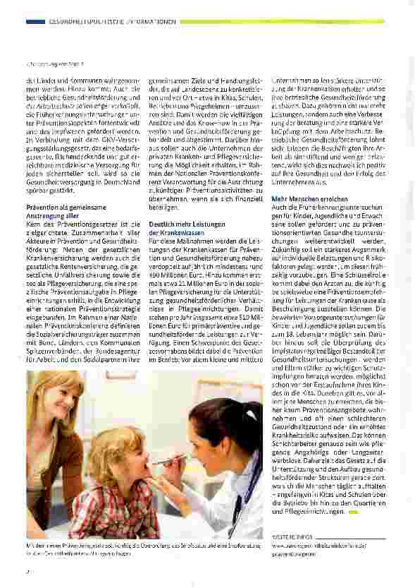 Vorschauseite 2: Gesundheit aktiv fördern
