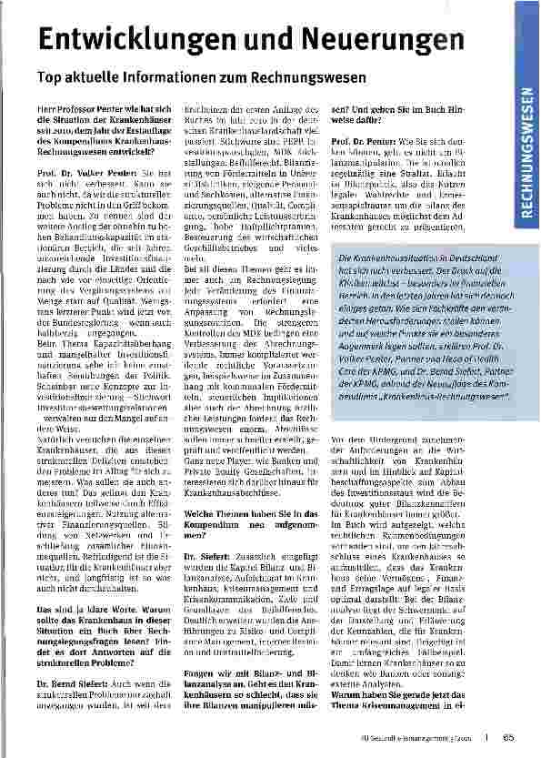 Vorschauseite 1: Entwicklungen und Neuerungen