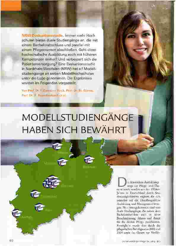 Vorschauseite 1: MODELLSTUDIENGÄNGE