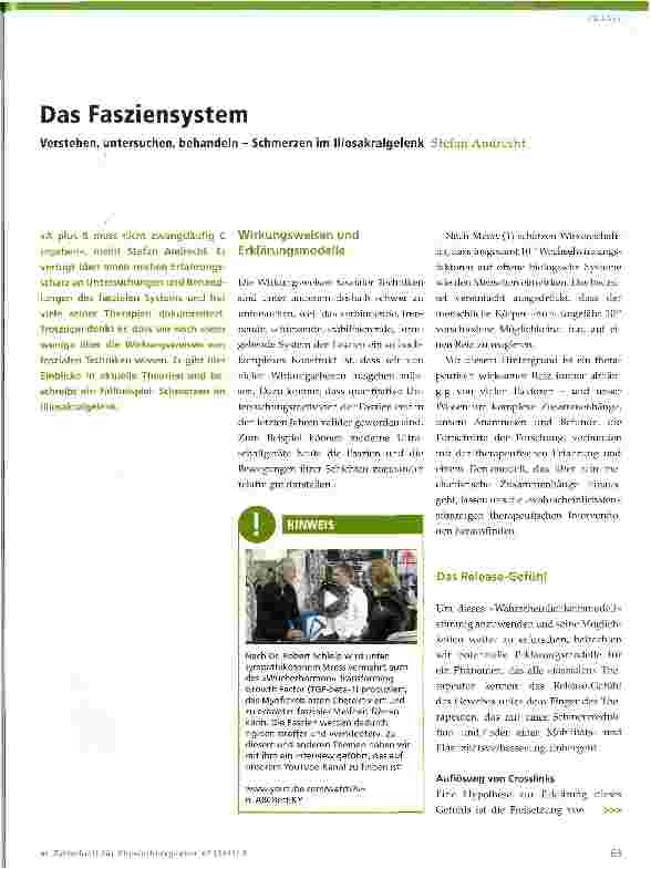 Vorschauseite 1: Das Fasziensystem