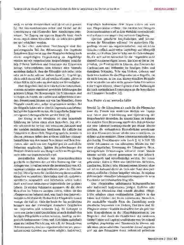 Vorschauseite 3: Tabletgestützte biografische Spurensuche fördert die Erinnerungsleistung bei Demenzerkrankten
