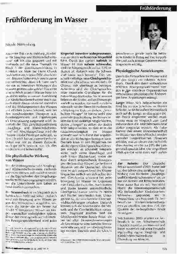 Vorschauseite 1: Frühförderung im Wasser