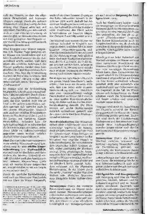 Vorschauseite 2: Frühförderung im Wasser